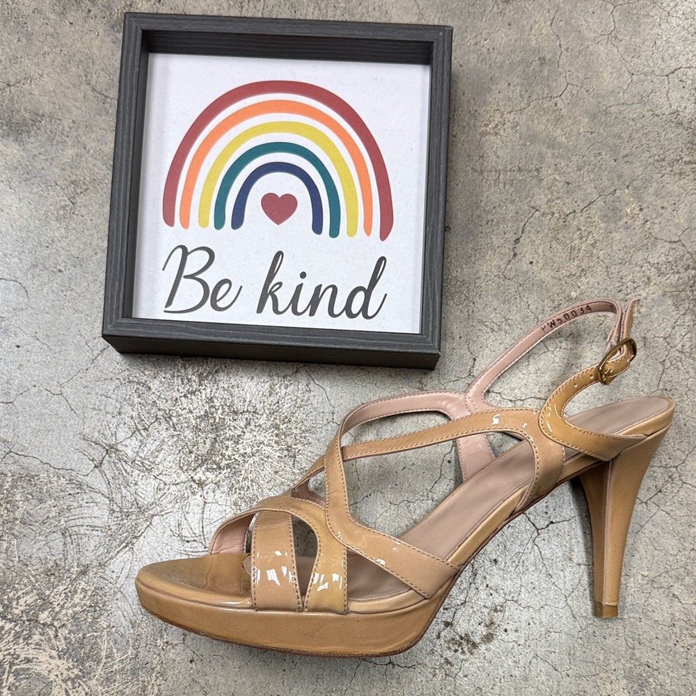 * Stuart Weitzman Beige Strappy Heels